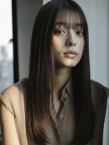 シータ 成増(THETA) 20代30代/ストレート縮毛矯正髪質改善グレージュ前髪あり成増