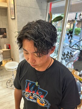 ヘアー ラボ エムツー(hair lab m2) メンズショート×スパイラルパーマ