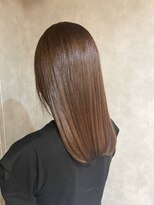 ピュアメンド 梅田(Pure Mend)&nbsp;ツヤサラ縮毛矯正×ナチュラルブラウンセミロング