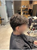 メンズ　毛流れパーマ スペインカール