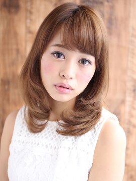 グッドリーフヘアー(good leaf hair) 斜めバングのフェミニンカール