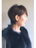 ミセス　ショートボブ　サイド