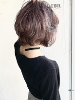 ルモア(RUMOR)&nbsp;Rumor×ボブ・ハイライトカラー【ピンクアッシュカラー】