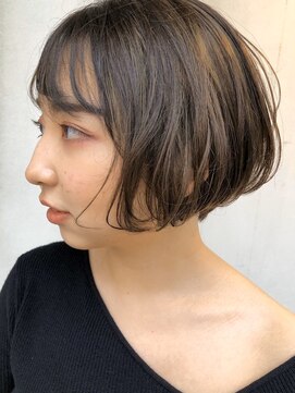 ヘアー アイス カンナ(HAIR ICI Canna) ハイライトの見えるオリーブベージュ