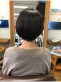 丸み可愛い、ショートボブ