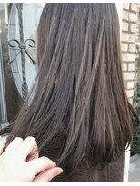 Liberte銀座 大人可愛いセミロング×シルバーベージュ