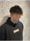 刈り上げツイスパマッシュ　スキンフェード　コンマヘア