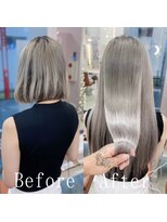 あるじゃんすー 横浜店 プラチナシルバー#シールエクステ#グレージュ#美髪#横浜