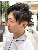 ビジネスOK/ツーブロック/サイドパート/刈り上げ/大人メンズ短め