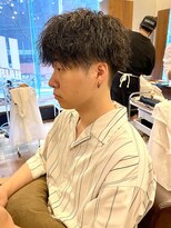 アイリーヘアデザイン(IRIE HAIR DESIGN) 【IRIE HAIR赤坂】ソフトツーブロック×スパイラルパーマ×束感
