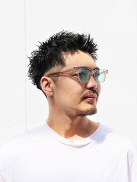 ガズル ハラジュク(GUZZLE HARAJUKU) 爽やかフェードアップバングスパイキーショート　就活髪型