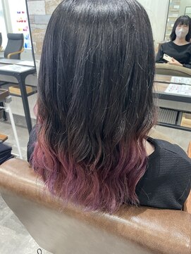 アプシー 三木店(Apsee) すそカラーで毛先をラベンダーピンクに！