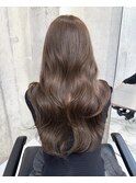 韓国ヘアハッシュカットレイヤーカットグレージュブリーチ無し