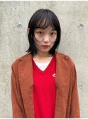 ◎切りっぱなしボブ縮毛矯正ショートボブストレートパーマ