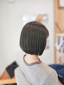 ツナグ(TSUNAGU) 艶々☆伸ばし途中ボブ×オリーブカラー×ヘアケア
