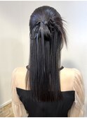 結婚式お呼ばれハーフアップヘアアレンジ【カミケン黒岩店】