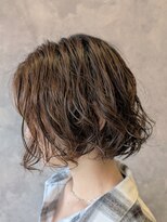 ザ ラブズ ラフズ ヘアー 本店(the loves laughs hair) ボブプードルパーマ/韓国風/小顔見せショート/前髪なし