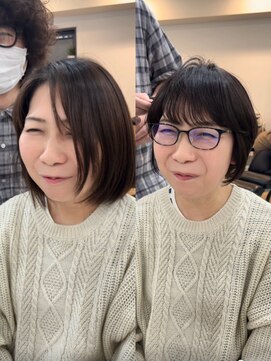メモリーズ 銀座(Memories) イメチェンショート白髪ぼかし脱白髪染めショート40代50代60代