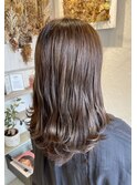 セミロングレイヤー×モカブラウン