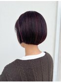 ラベンダーブラウン♪ショートボブ