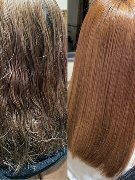 ネオリーブエム(Neolive em;) 天使の輪　最高級低ダメージ縮毛矯正　美髪ストレート