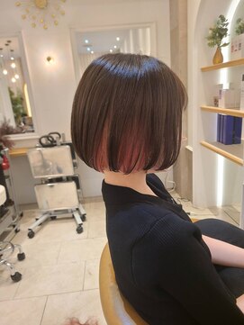 ハル 泉中央(hal) インナーカラー×ピンクベージュ