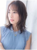 レイヤーボブ/ミディアムレイヤー/ウルフパーマ/20代30代40代