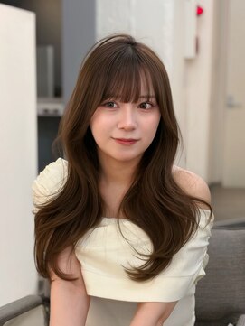 ノク 渋谷(nok) オリーブベージュレイヤーカット_ミルクティブロンド