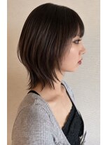 ボンド(hair salon bonD) ニュアンスウルフボブ×ブラウンベージュハイライト