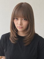 スリーマーク(THREE mark)&nbsp;セミロングレイヤーミルクティーベージュ