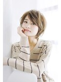 大人ナチュラルショートボブスタイル_イメチェン