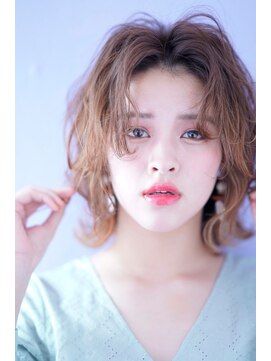 ラボヌール ヘアーウル 春日部西口店(La Bonheur hair heureux) ニュアンス外ハネスタイル&柔らかピンクベージュ#1