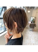 【アフロート添田】イメチェン耳かけショート！フォギーベージュ