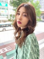 ジーナ 銀座(Zina) エアリーミディホワイトアッシュ黒髪ショートパーマ