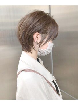 ヘアーメイクオズ(hair make O/S) 担当 照井 マスクしても可愛い☆ベージュショート