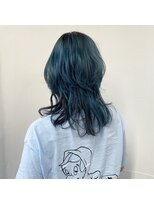 ヘアーアトリエ ネヴェア(hair atelier NEVAEH) blue×innner black