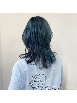 ヘアーアトリエ ネヴェア(hair atelier NEVAEH) blue×innner black