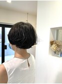 ふんわりミニボブパーマ