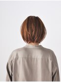 マッシュショート×オレンジベージュ