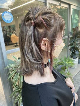 リーホリエ(Lee Horie) 【大人気！！】グレーアッシュにインナーカラー◎