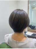 暗髪モノグレージュ