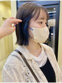 インナーカラーダブルカラーケアブリーチボブ