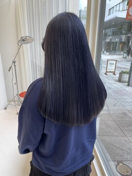 ハイブ 金沢(Hive) 10代20代ブリーチブルーラベンダー髪質改善サラ艶ロング