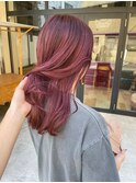 【ケイ】ミディアムレイヤーカット ラベンダーピンク