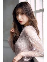 ルルディ バイ アフロディーテ銀座(luludi by APHRODITE) 黒髪/グレーベージュ/レイヤーロング/前髪パーマ/銀座