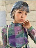 【Special OSAKA】ブルーシルバーボブヘア
