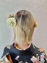 【切りっぱなしボブアレンジ】結婚式/同窓会/銀座/成人式/卒業式
