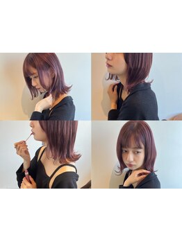 人気のイルミナカラーで光を透かしたような透明感のある艶カラー♪つい触りたくなる髪に◎