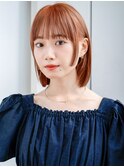◯フェイスレイヤーカットミニボブぱっつん前髪こなれミディアム