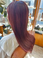 トリッカアヴェダ(tricca AVEDA) 髪質改善/ストレートロング/ブラウンレッド